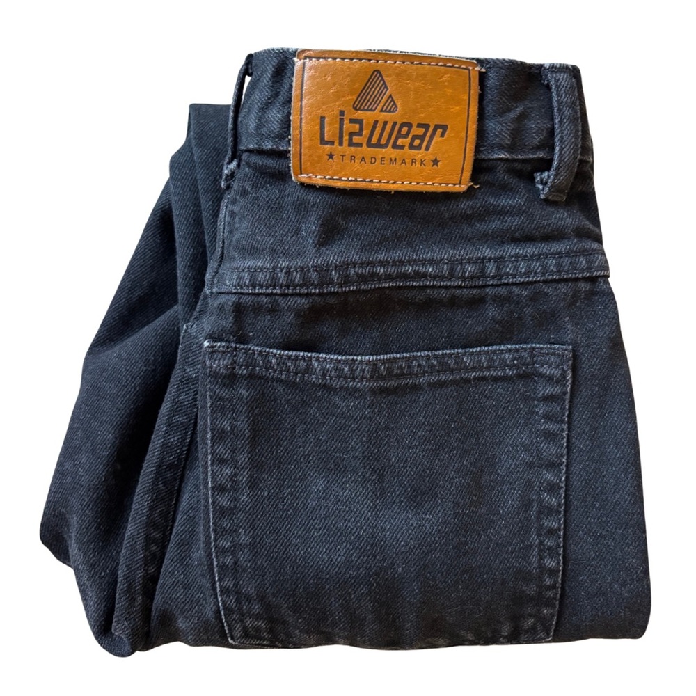 Vintage Liz Wear Black Denim Straight Jeans 100% Cotton - Size 23/24 - Size 0